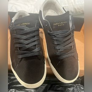 Saint Laurent suede soho low top sneaker in Nero black size 41 (8)